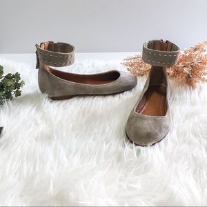 Frye Carson Ankle Strap Ballet Flat